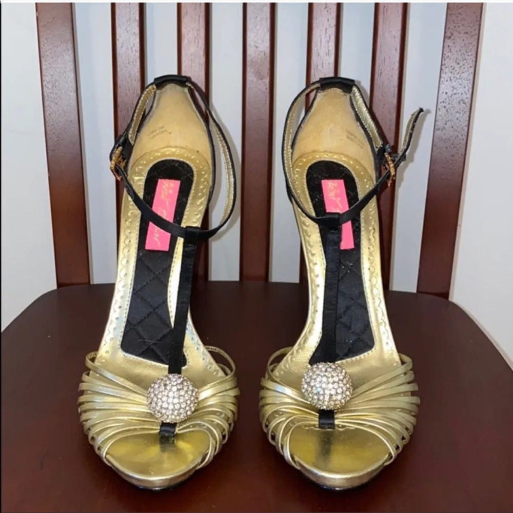 Betsey Johnson T-strap high heel sandals